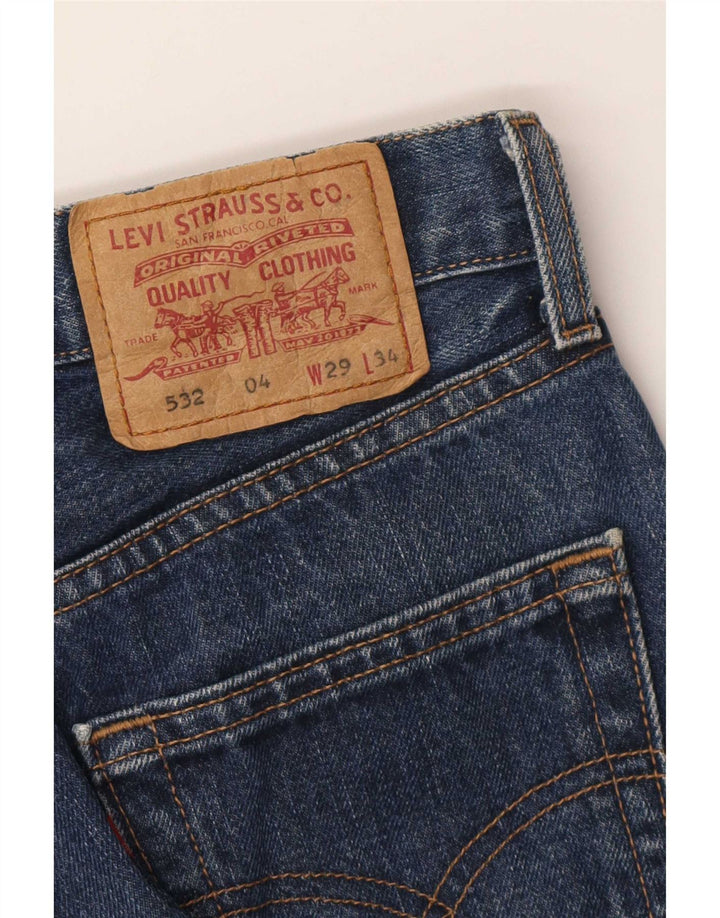 Blugi evazați Levi's 532 pentru femei W29 L30 albastru