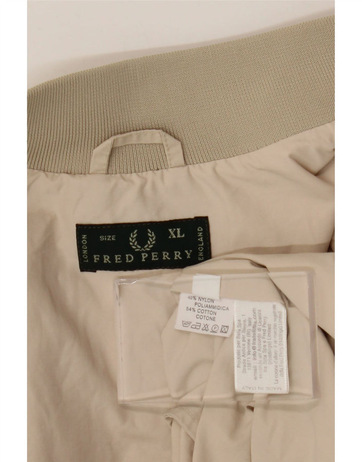 Jachetă bomber pentru bărbați Fred Perry UK 42 XL, bej, nailon