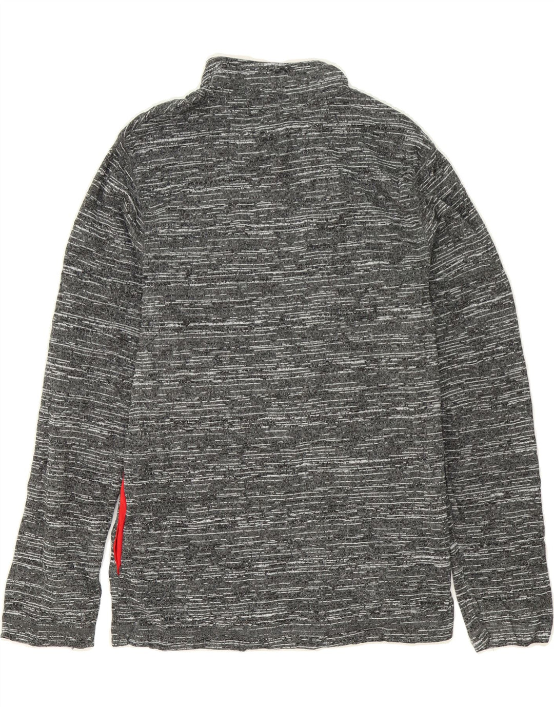 MAJESTIC Mens Zip Neck Pullover Tracksuit Top Small Grey Flecked Polyester Vintage Majestic and Second-Hand Majestic from Messina Hembry 