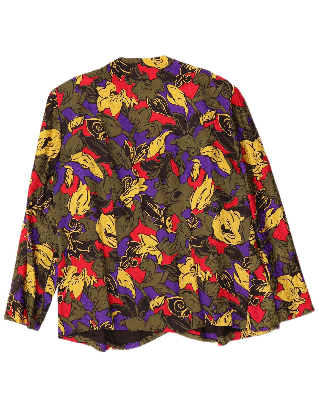 Jachetă vintage pentru femei cu model abstract, mare, multicoloră