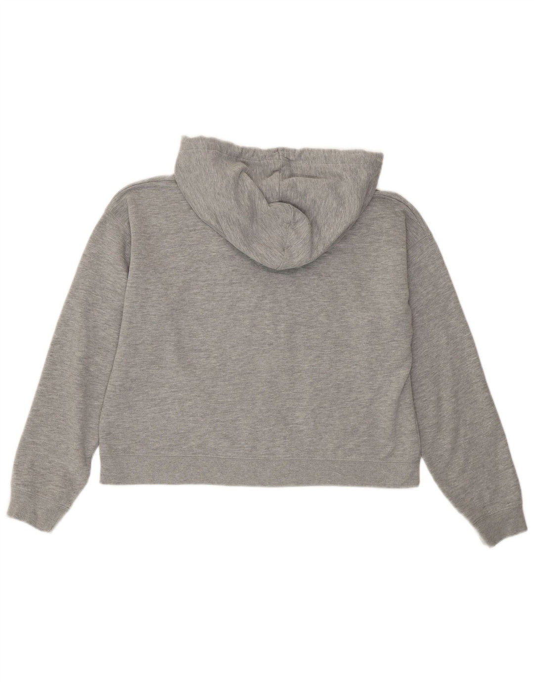 JACK WILLS Jumper crop cu glugă pentru femei UK 12 Bumbac gri mediu