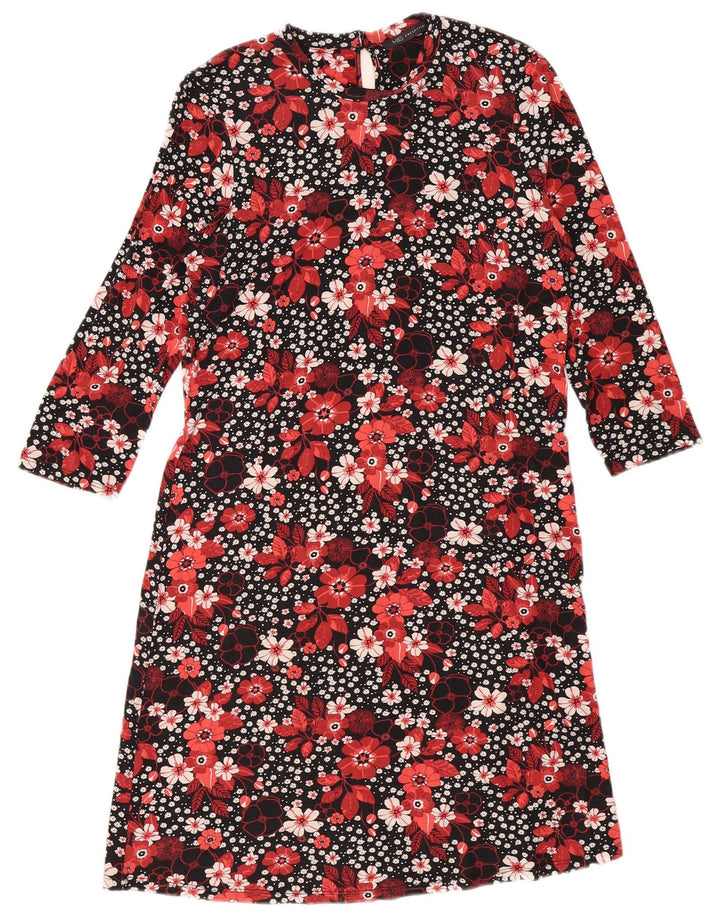 Rochie schimbătoare pentru femei Marks & Spencer cu mâneci 3/4 UK 12 Medium Black Floral