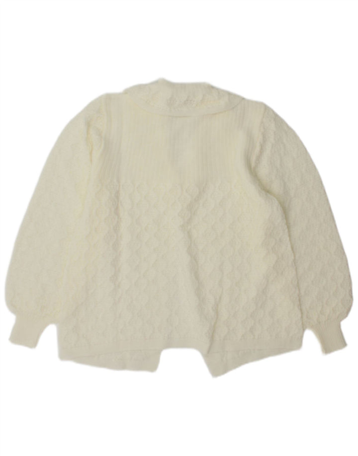 Pulover cardigan Simon pentru femei UK 12 Medium White