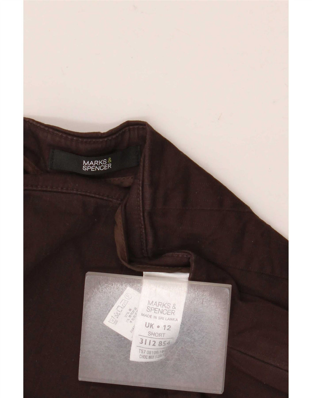 Pantaloni capri drepti pentru femei Marks & Spencer UK 12 Medium W30 L22 Maro