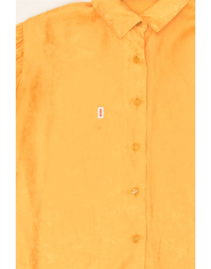 VINTAGE Womens Shirt UK 16 Large Yellow | Vintage Vintage | Thrift | Second-Hand Vintage | Used Clothing | Messina Hembry 