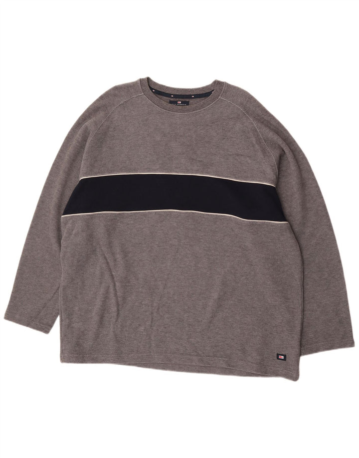 Marks & Spencer pentru bărbați Blue Harbour Top cu mânecă lungă 2XL gri Colorblock