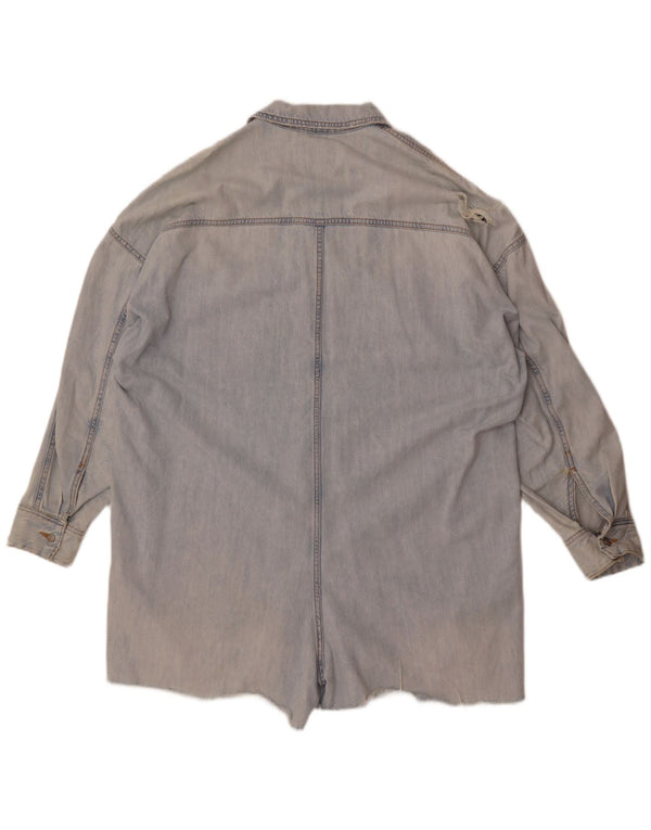 Combi Zara pentru femei supradimensionat din denim UK 16, mare, albastru, bumbac