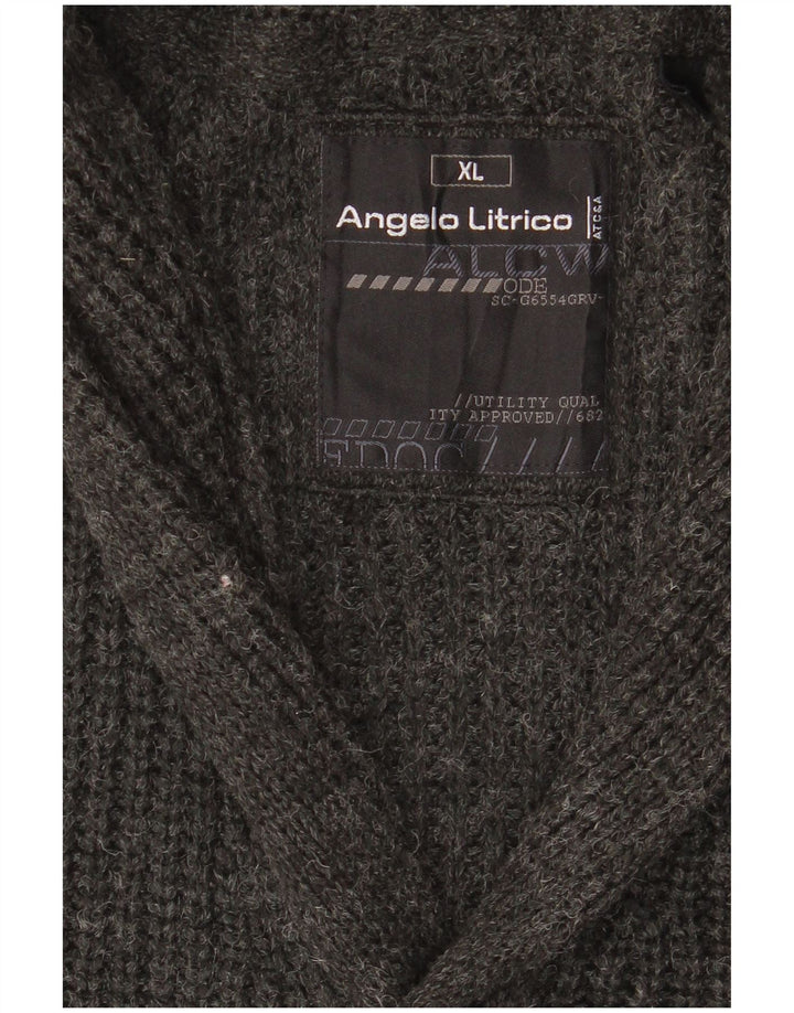 Angelo Litrico Pulover Cardigan Bărbați XL Gri Acrilic