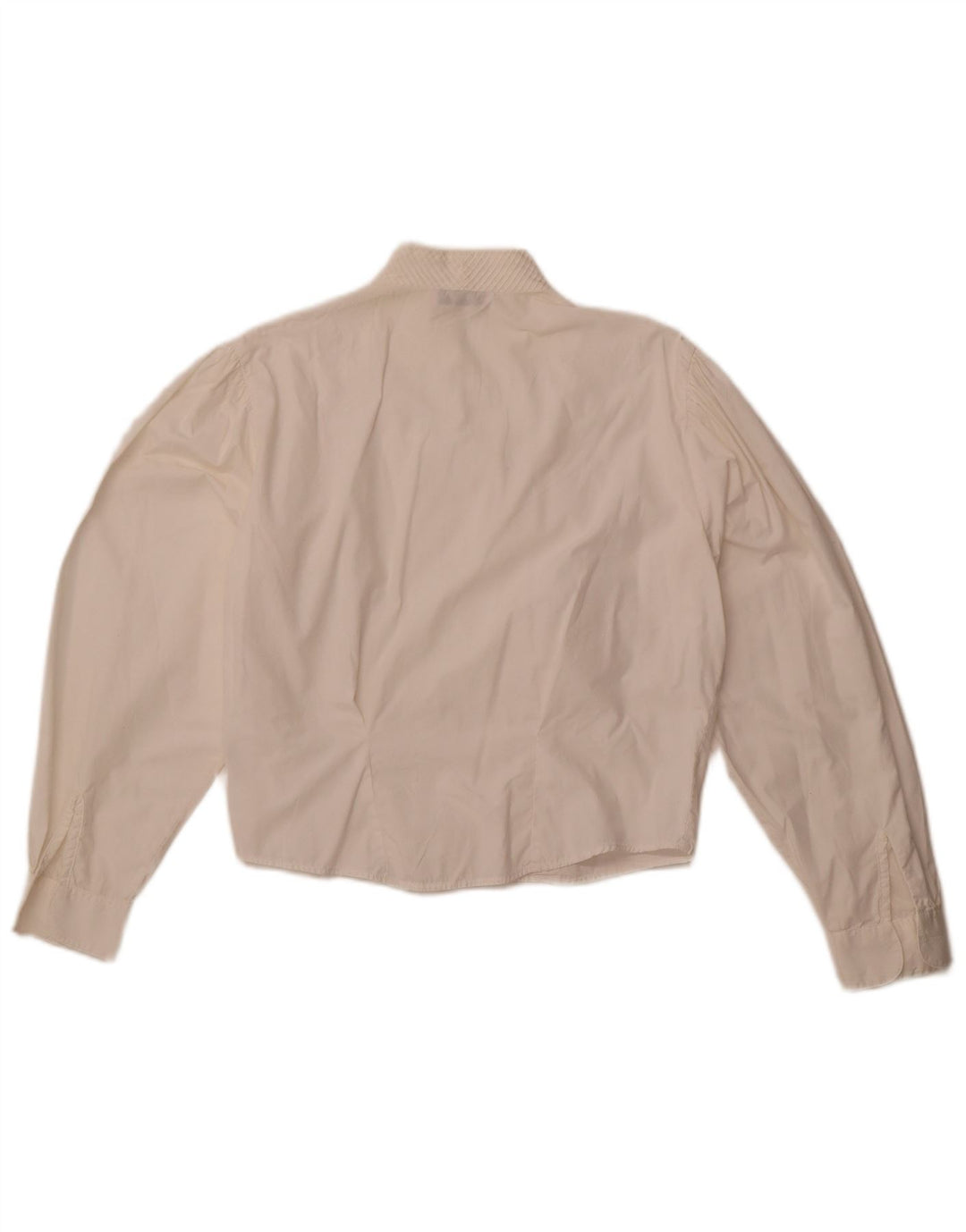 Bluză cu cămașă crop pentru femei Enara Camice UK 14 Bumbac alb mediu