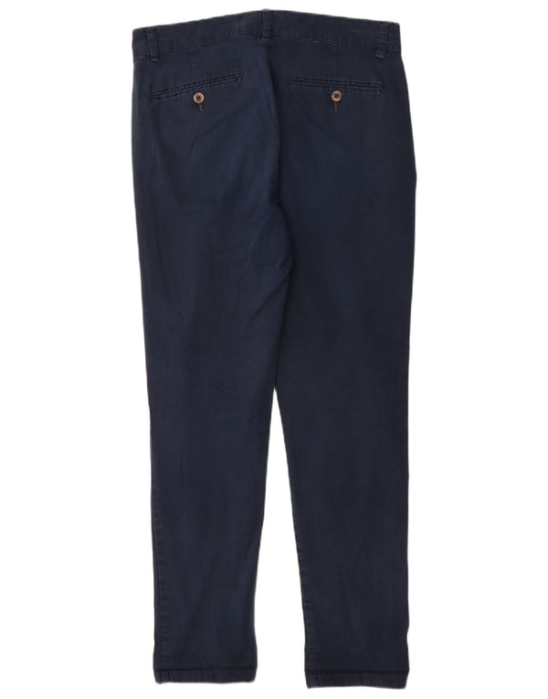 Mountain Warehouse Womens Slim Chino Trousers W32 L30 Navy Blue Cotton