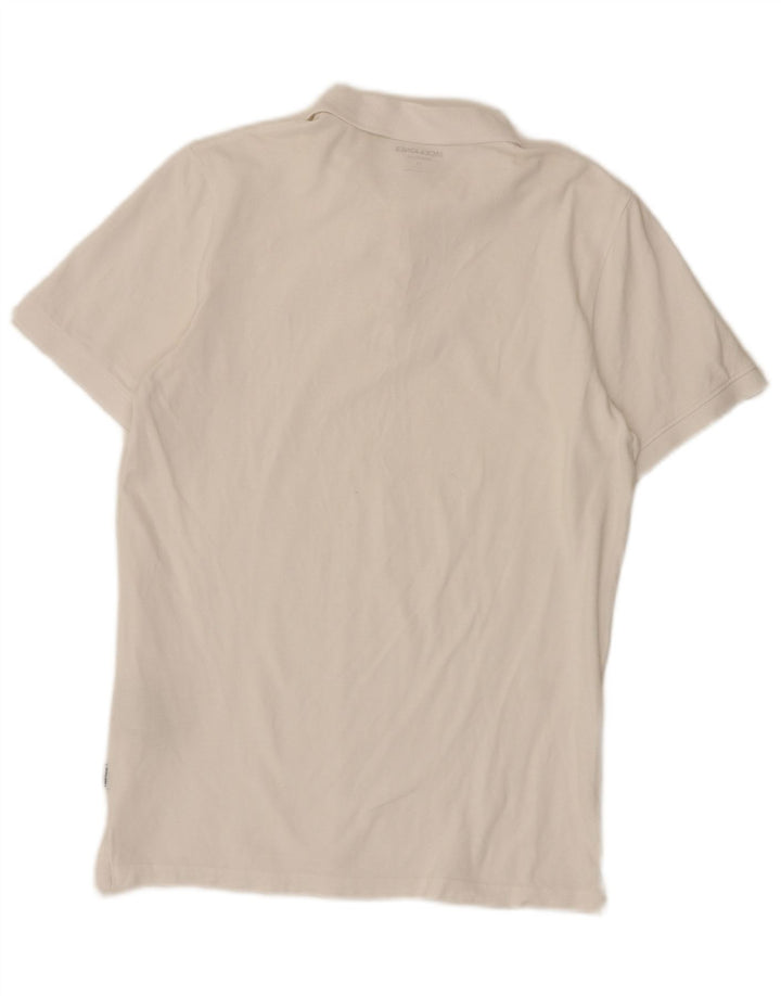 Cămașă polo Jack & Jones pentru bărbați, bumbac alb mediu