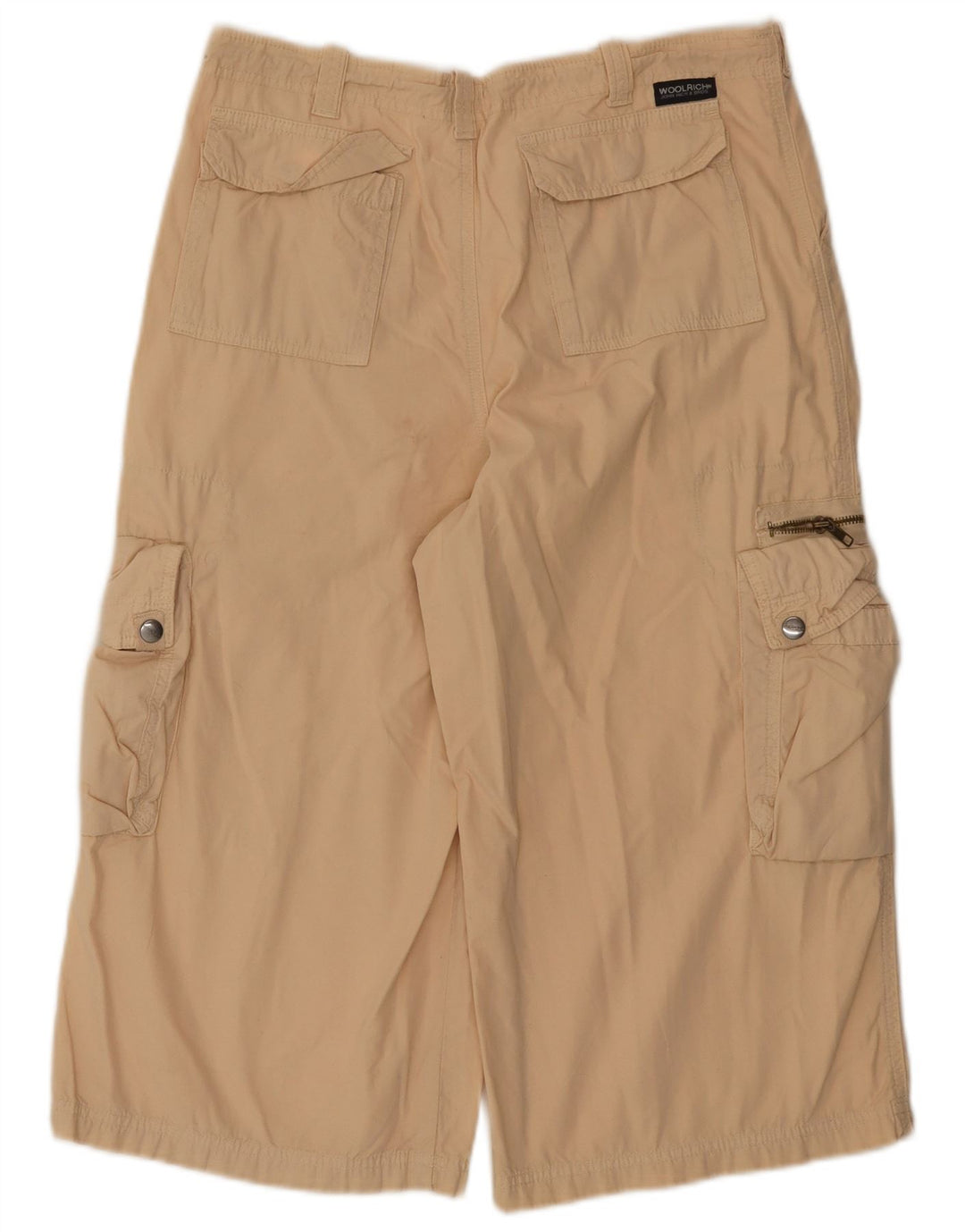 Bermude Woolrich pentru femei Cargo 2XL W36 bumbac bej