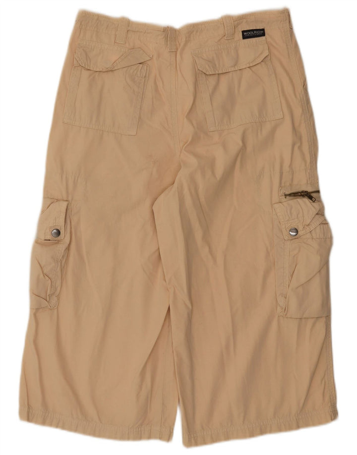 Bermude Woolrich pentru femei Cargo 2XL W36 bumbac bej