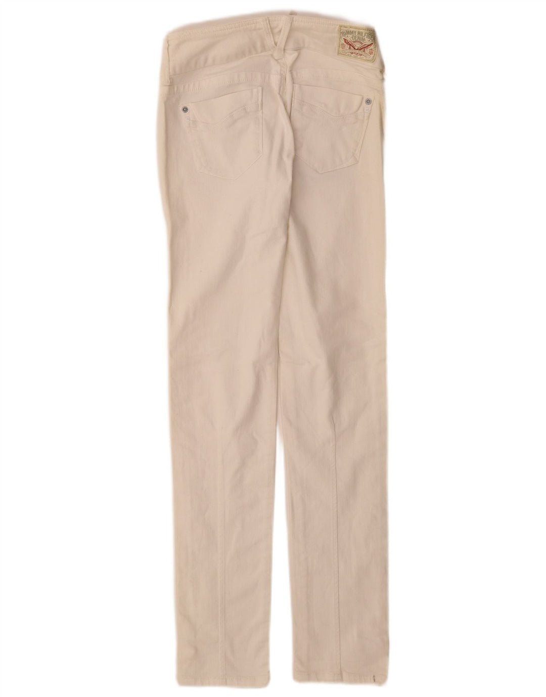 Blugi slim pentru femei Tommy Hilfiger W25 L32 bumbac alb