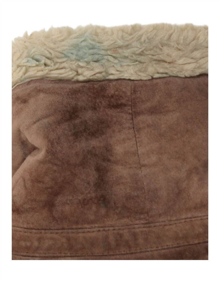 Jachetă Oakwood pentru femei Sherpa Suede UK 12 Medium Brown Leather