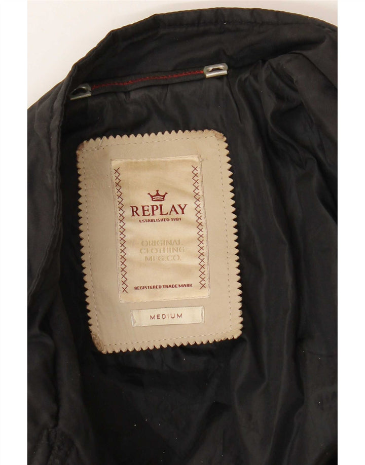 Jachetă Replay pentru femei Crop Biker UK 12 Medium Black