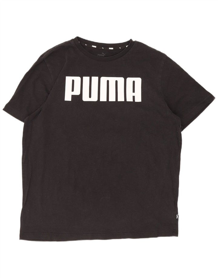 Tricou grafic Puma pentru bărbați Top mare din bumbac negru
