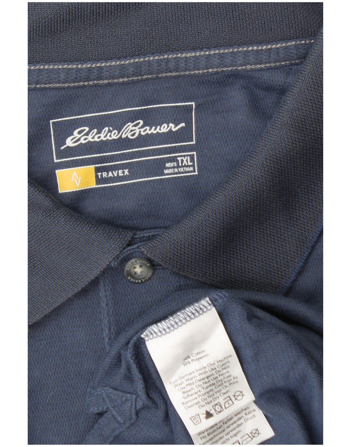 EDDIE BAUER Tricou Polo XL Bumbac Albastru