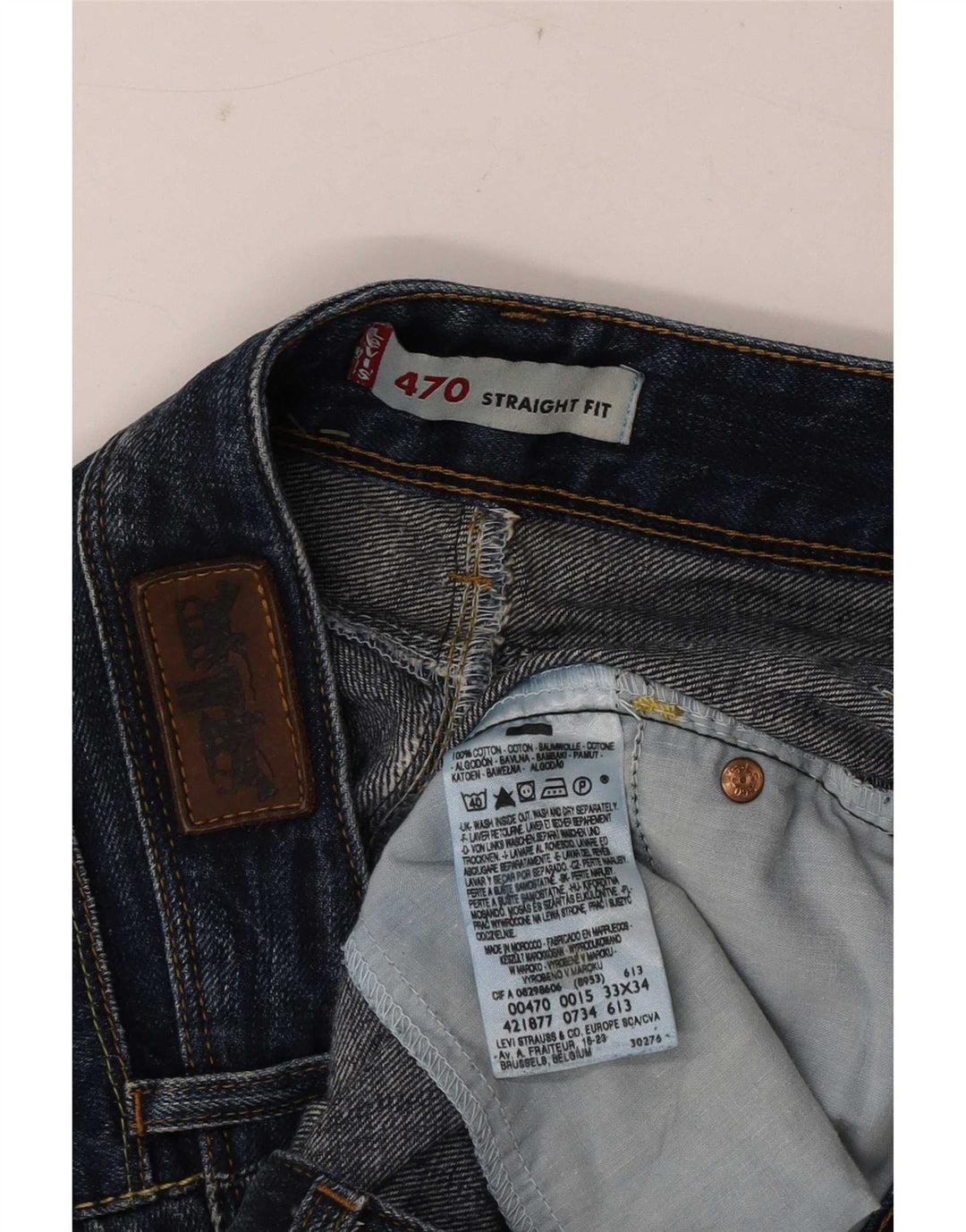 Blugi drepti 470 pentru femei Levi's W33 L34 bumbac bleumarin