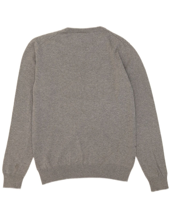 Pulover Puma Crew Neck Jumper pentru bărbați, gri mediu cu dungi