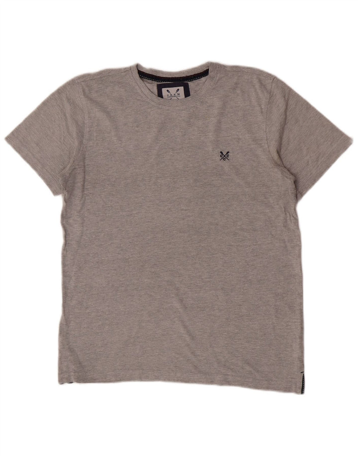 Crew Clothing Bărbați Tricou Top Mic Gri Bumbac