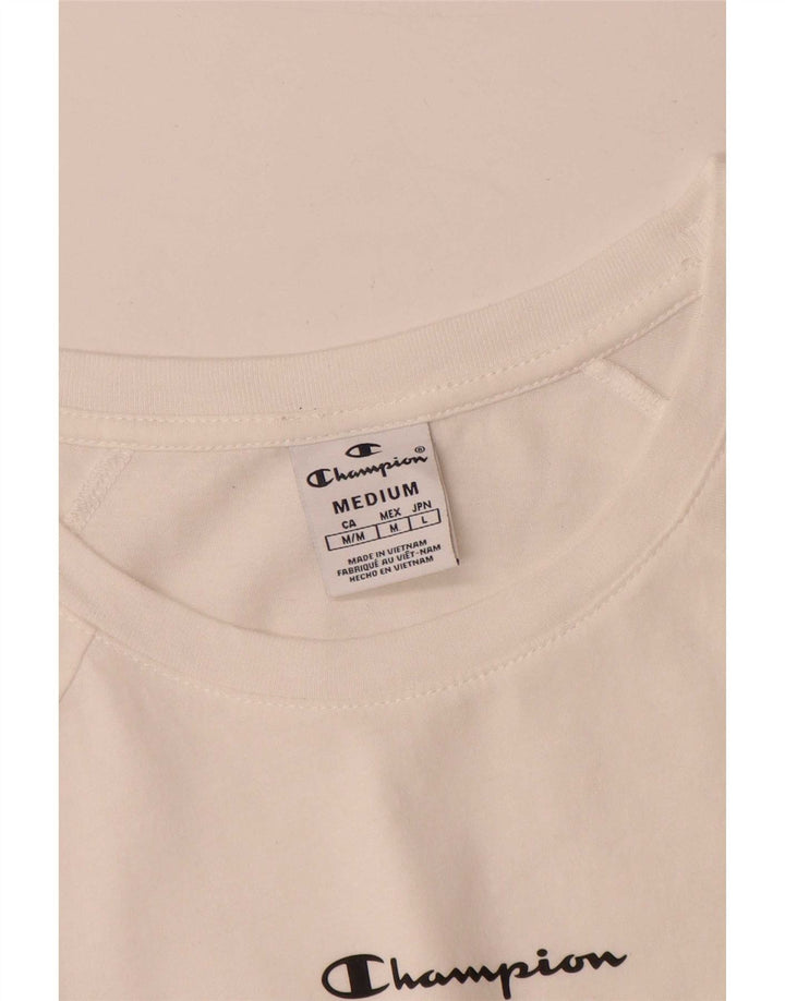 Tricou grafic pentru bărbați Champion Top Mediu Alb