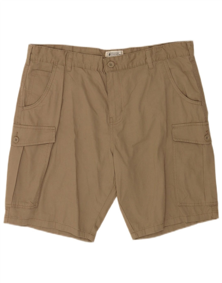 Pantaloni scurți cargo pentru bărbați Mountain Warehouse W36, bumbac mare, bej