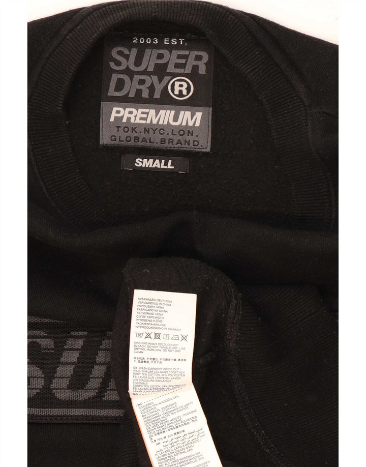 Pulover grafic Superdry pentru bărbați, bumbac mic, negru