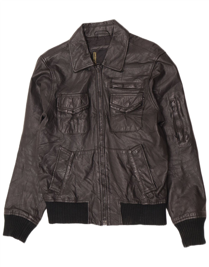Jack & Jones Jachetă de piele pentru bărbați UK 36 Small Black