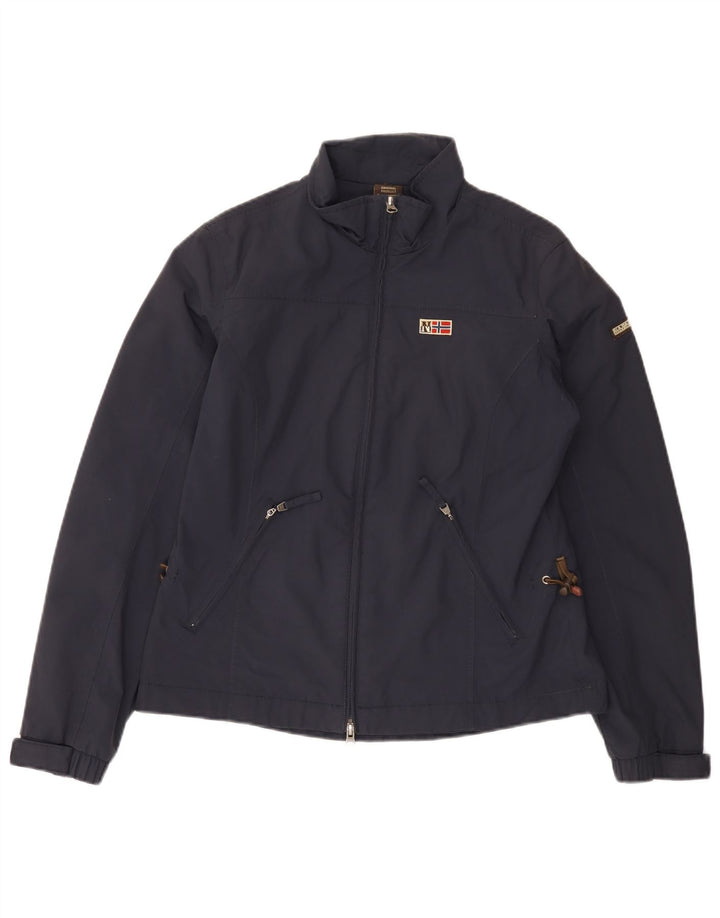 Jachetă de ploaie Napapijri pentru femei UK 12 Medium Bleumarin Poliamidă