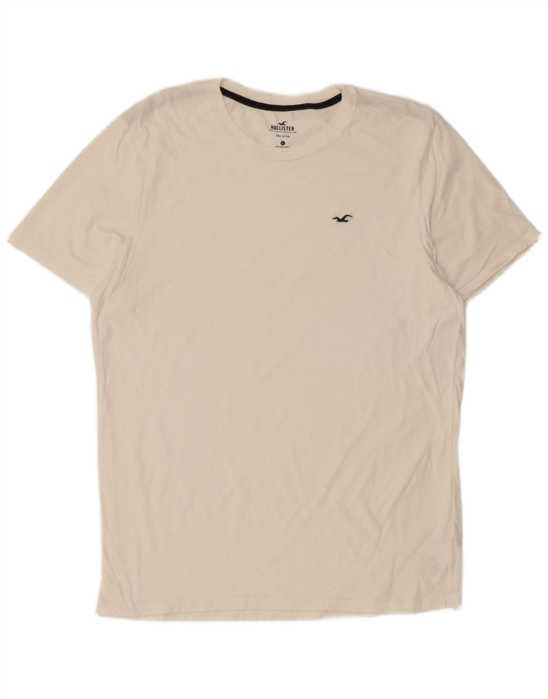 HOLLISTER Mens T-Shirt Top Large White Cotton