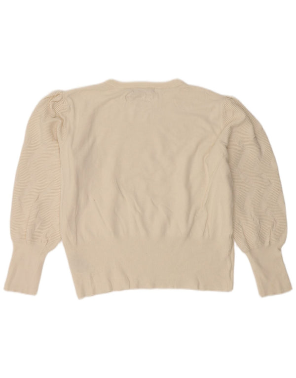 Pulover pentru femei Marks & Spencer Crop Crew Deck Pulover UK 16 Large Off White