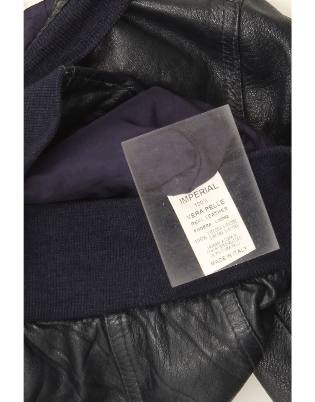 Jachetă din piele pentru femei Imperial UK 12 Mediu din piele bleumarin