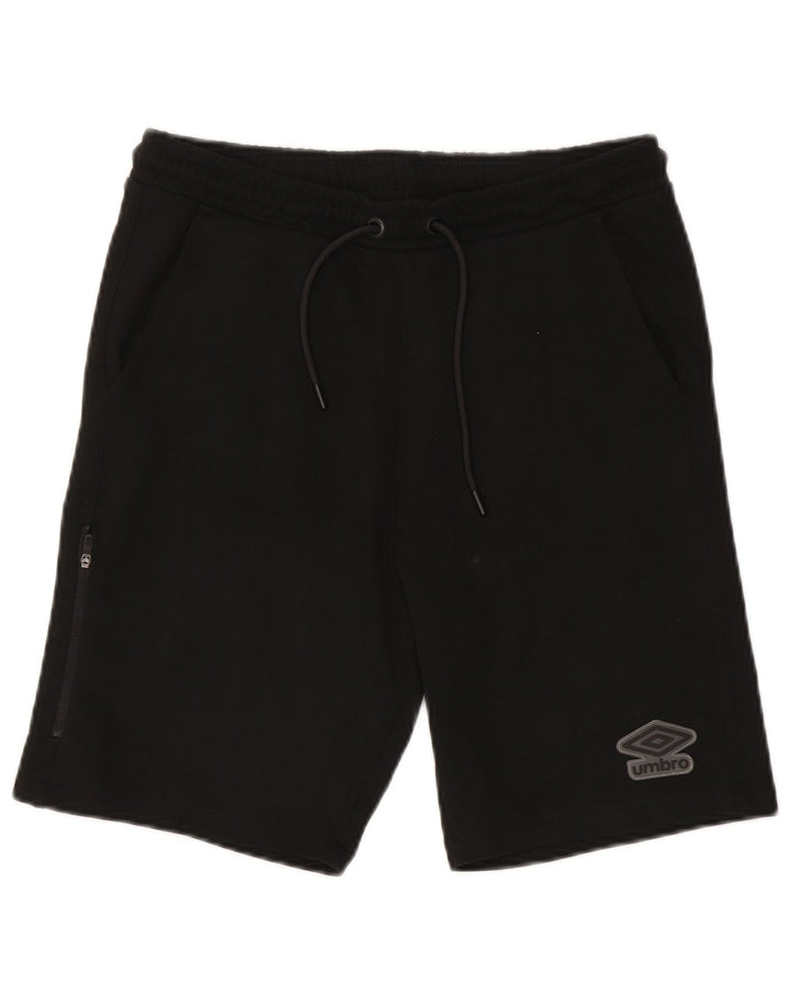 Pantaloni scurți sport Umbro pentru bărbați, bumbac mediu negru