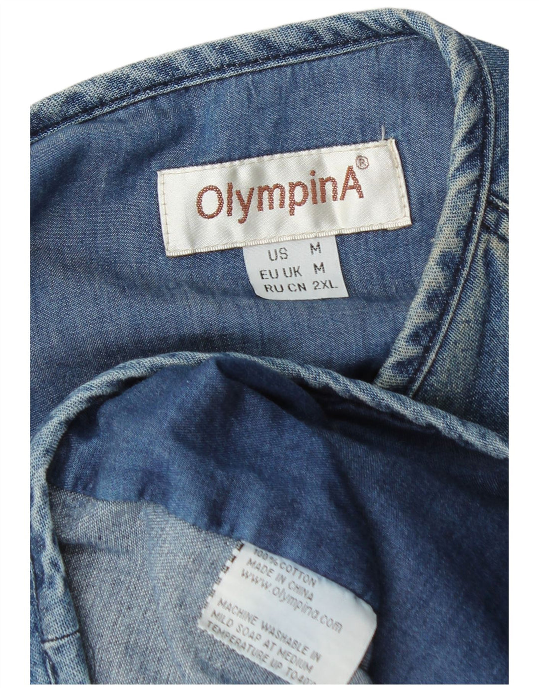 Olympia Denim Utility Gilet pentru bărbați UK 38 Medium Blue Bumbac