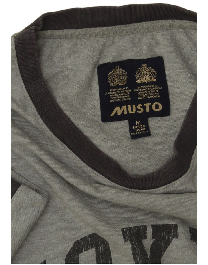 Tricou grafic pentru bărbați MUSTO Top Medium Gri Pete