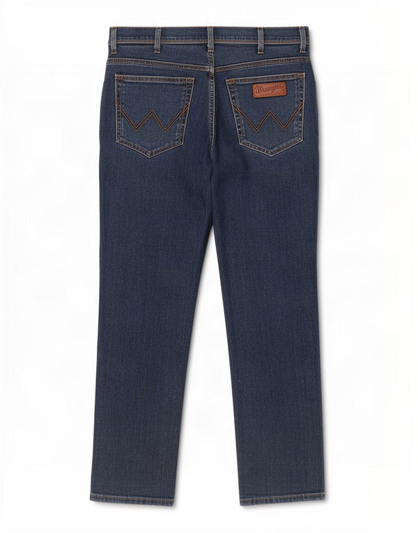 Blugi drepti Wrangler pentru bărbați Texas Stretch W36 L26 Bumbac albastru