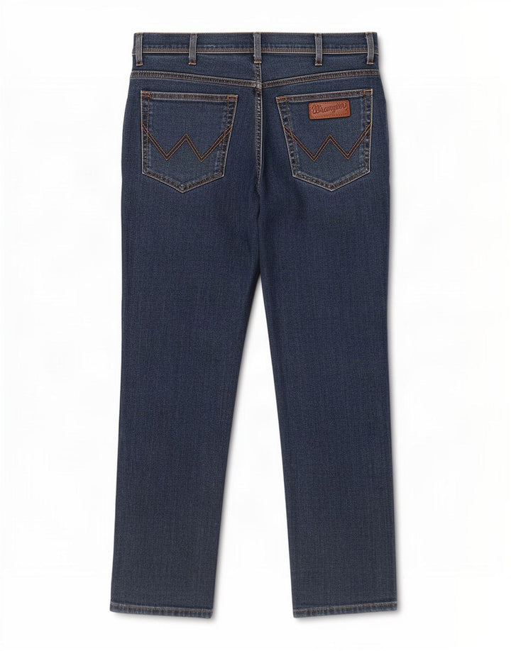 Blugi drepti Wrangler pentru bărbați Texas Stretch W36 L26 Bumbac albastru