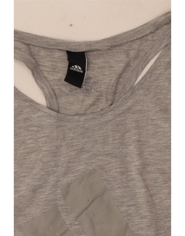 Vesta grafică pentru femei Adidas UK 10 Small Gri