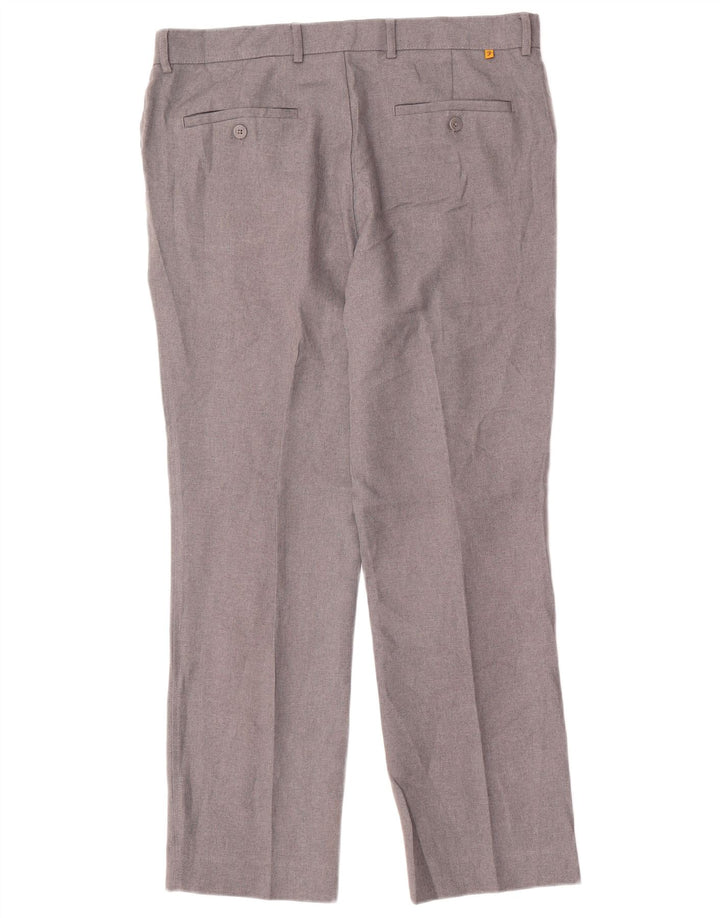 Pantaloni casual Farah pentru bărbați, cu tăiere clasică, L36 L29, poliester gri