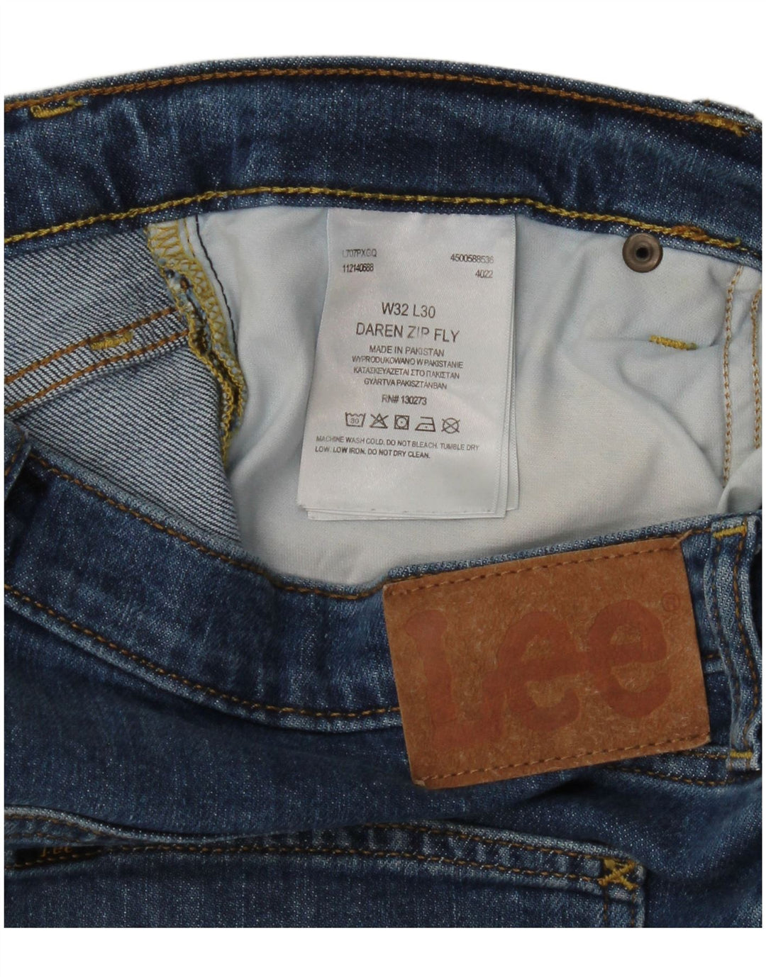 Blugi drepti Lee Daren Zip Fly pentru femei W32 L30 bumbac albastru