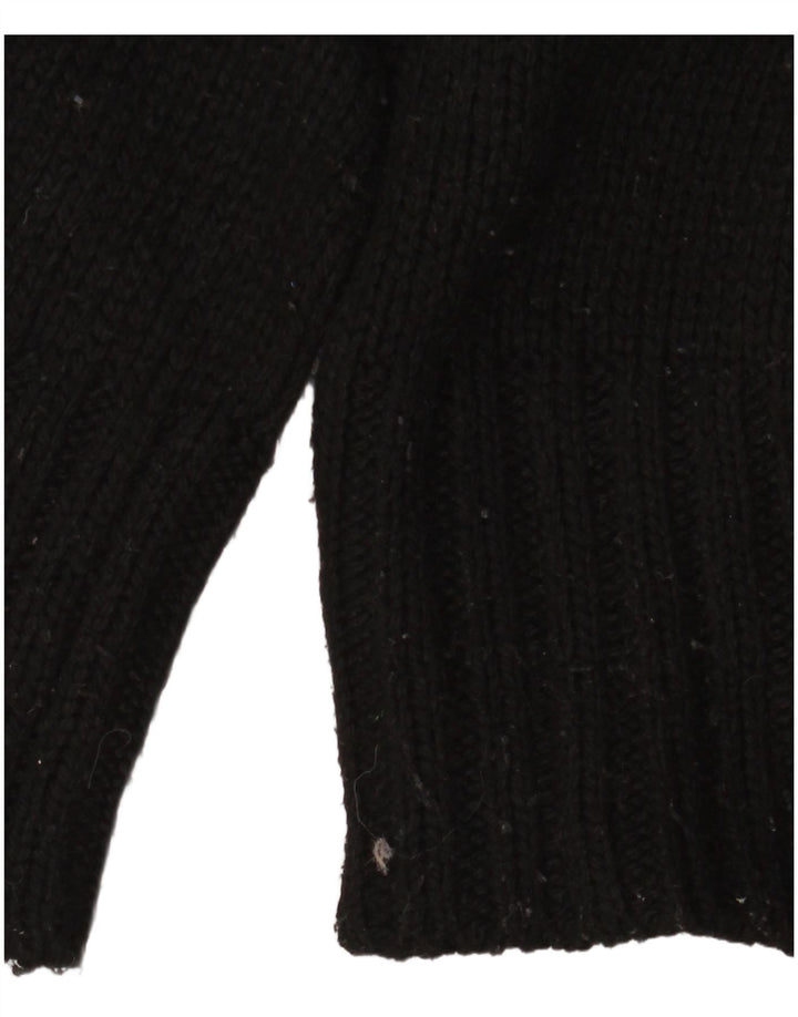 Pulover oversized cu gât țestoasă pentru femei Zara UK 16 mare negru