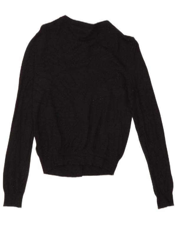 Marks & Spencer Pulover Crop Cardigan pentru Femei UK 10 Small Black Viscose