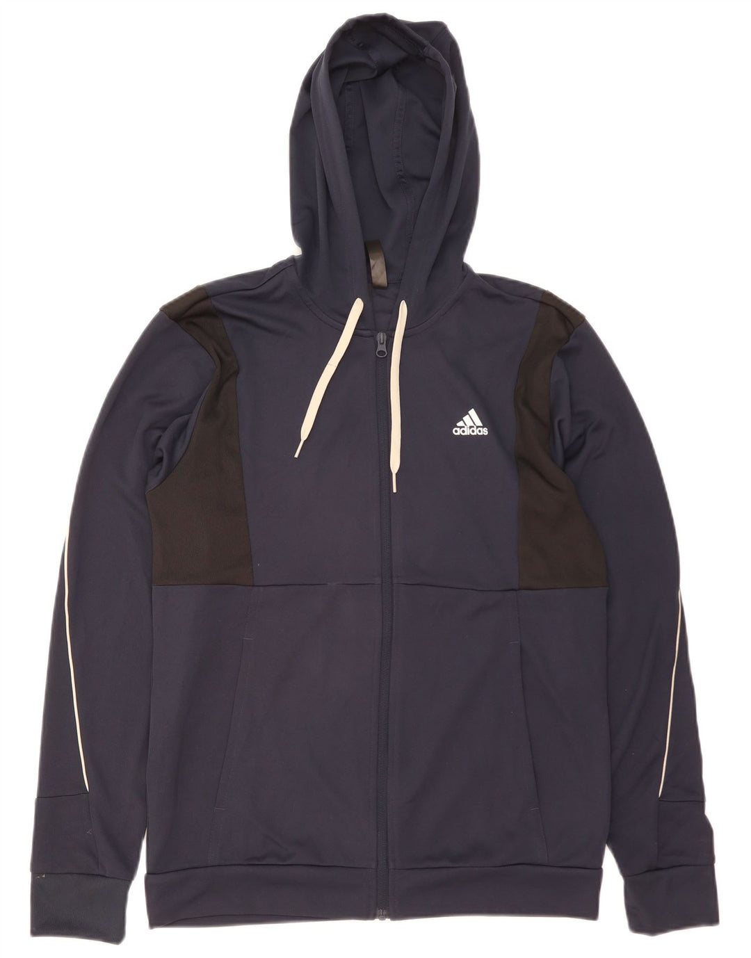 Pulover pentru bărbați ADIDAS Aeroready, cu fermoar, poliester, albastru, mediu