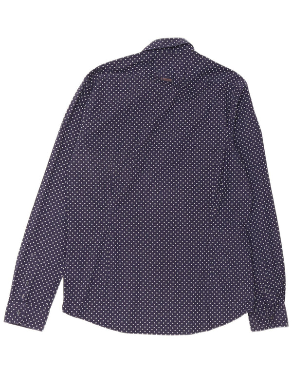 Cămașă pentru bărbați Scotch & Soda, bumbac cu pete, XL bleumarin