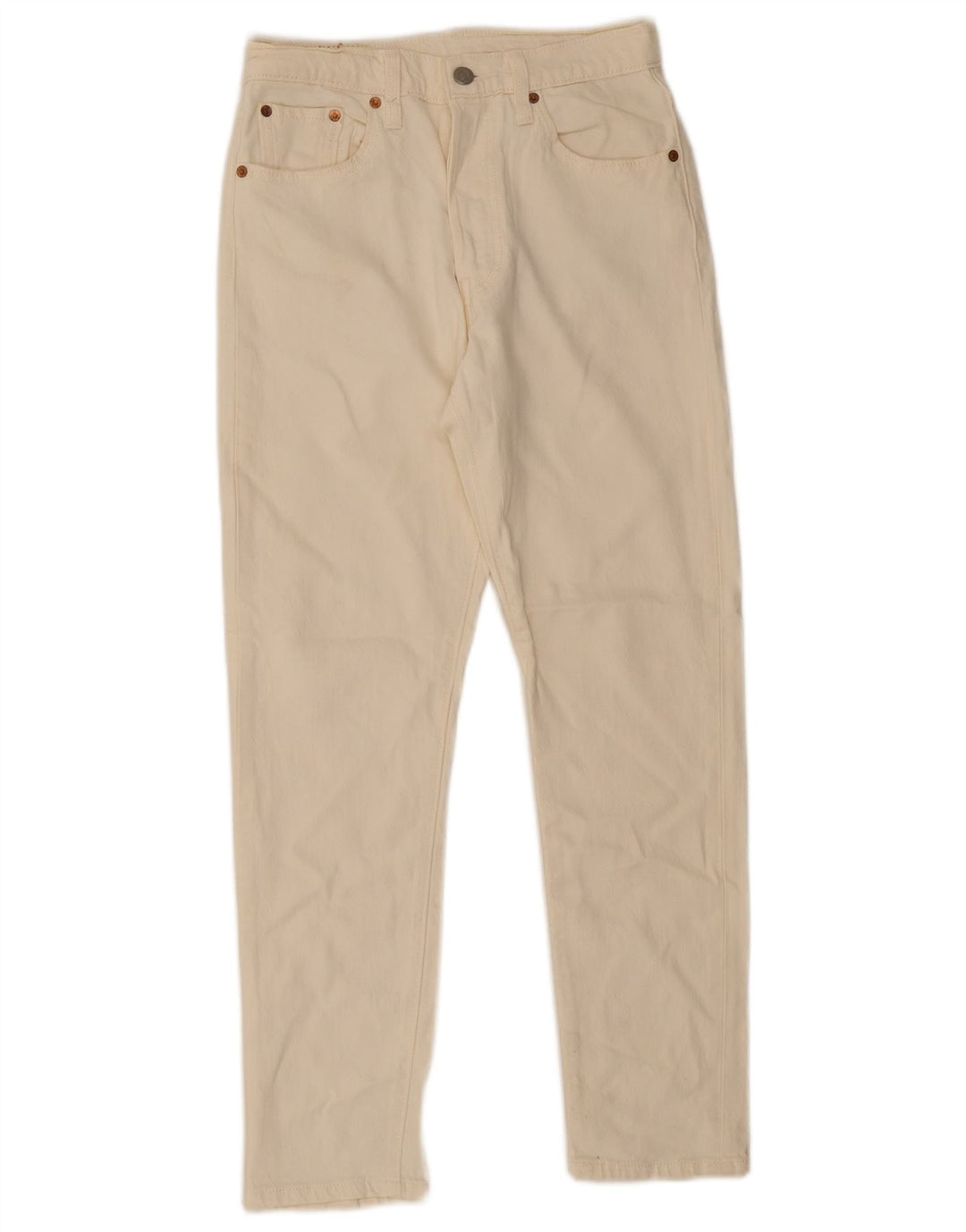 Blugi drepti 501 pentru femei Levi's W25 L28 bumbac alb