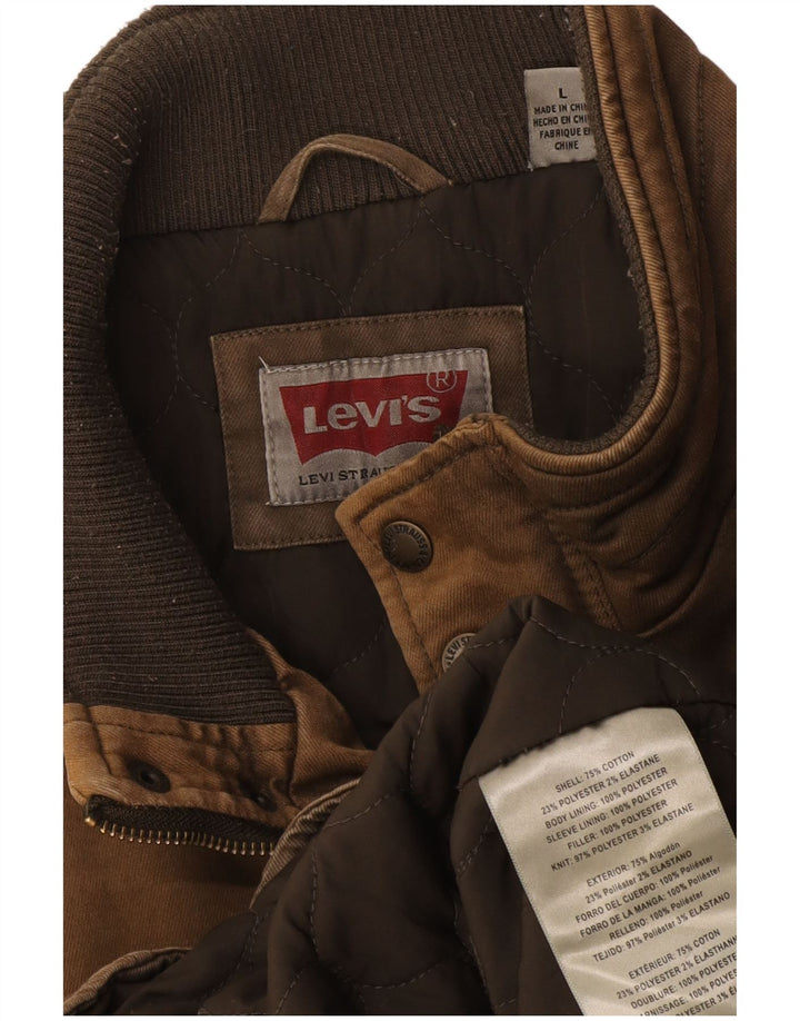Jachetă de vânt pentru bărbați Levi's UK 40, mare, maro, bumbac