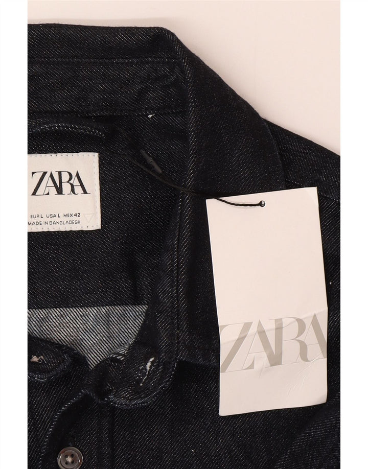 Cămașă de blugi pentru bărbați Zara, mare, bleumarin, bumbac