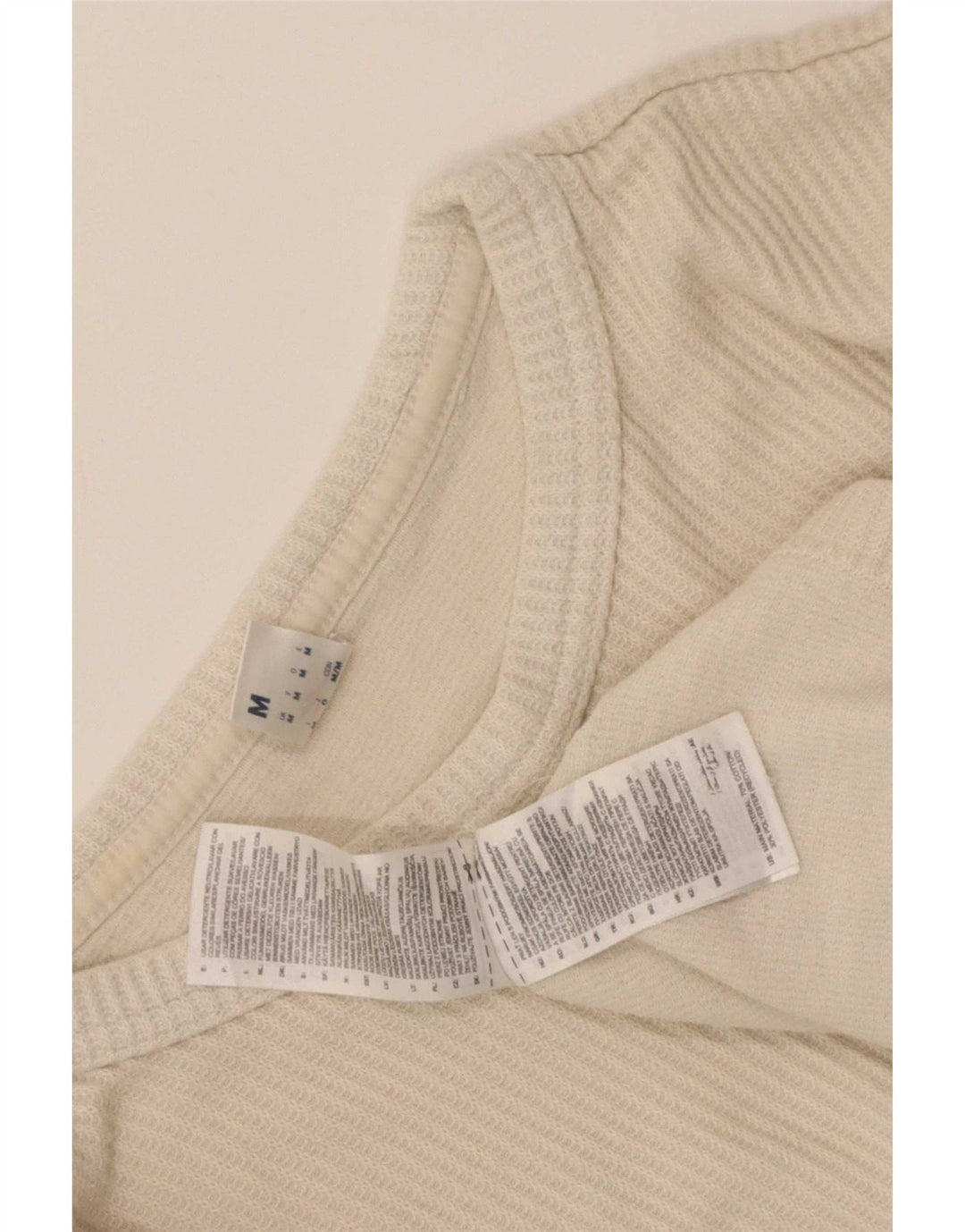 Top pentru bărbați Reebok cu mânecă lungă, bumbac, bej mediu