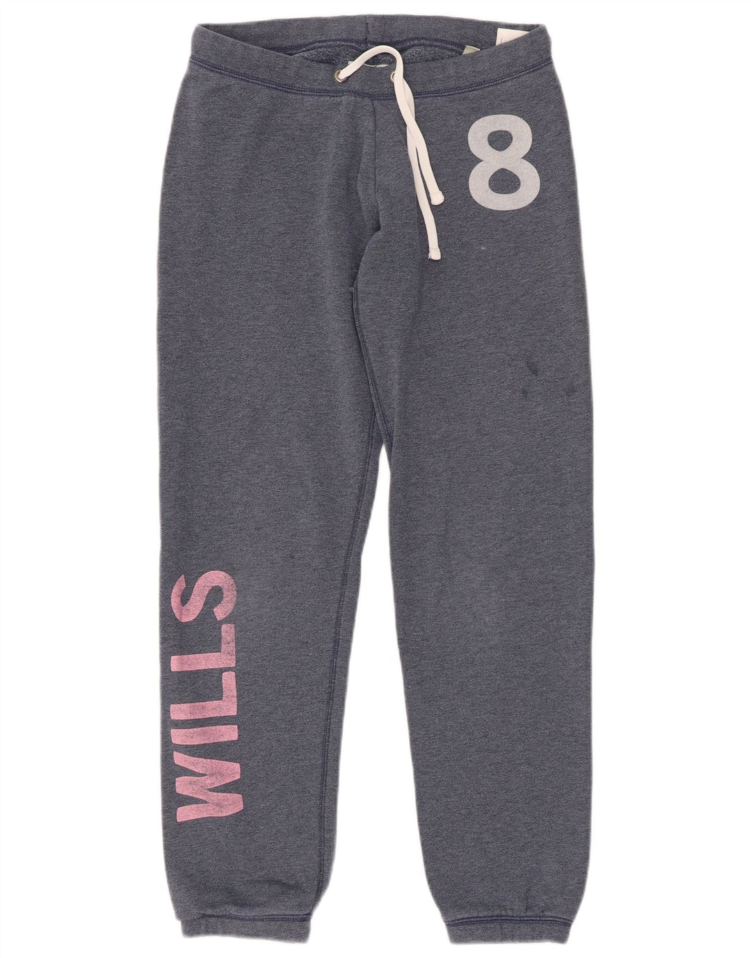 JACK WILLS Pantaloni de trening grafic pentru femei Pantaloni de jogging UK 8 Mic Bleumarin